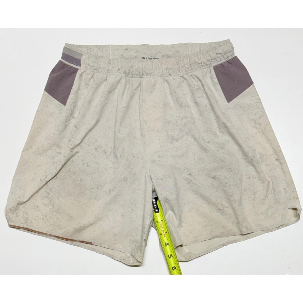 Lululemon Surge Short 6" Lined Mens Medium Grey Purple Marble Running Training
